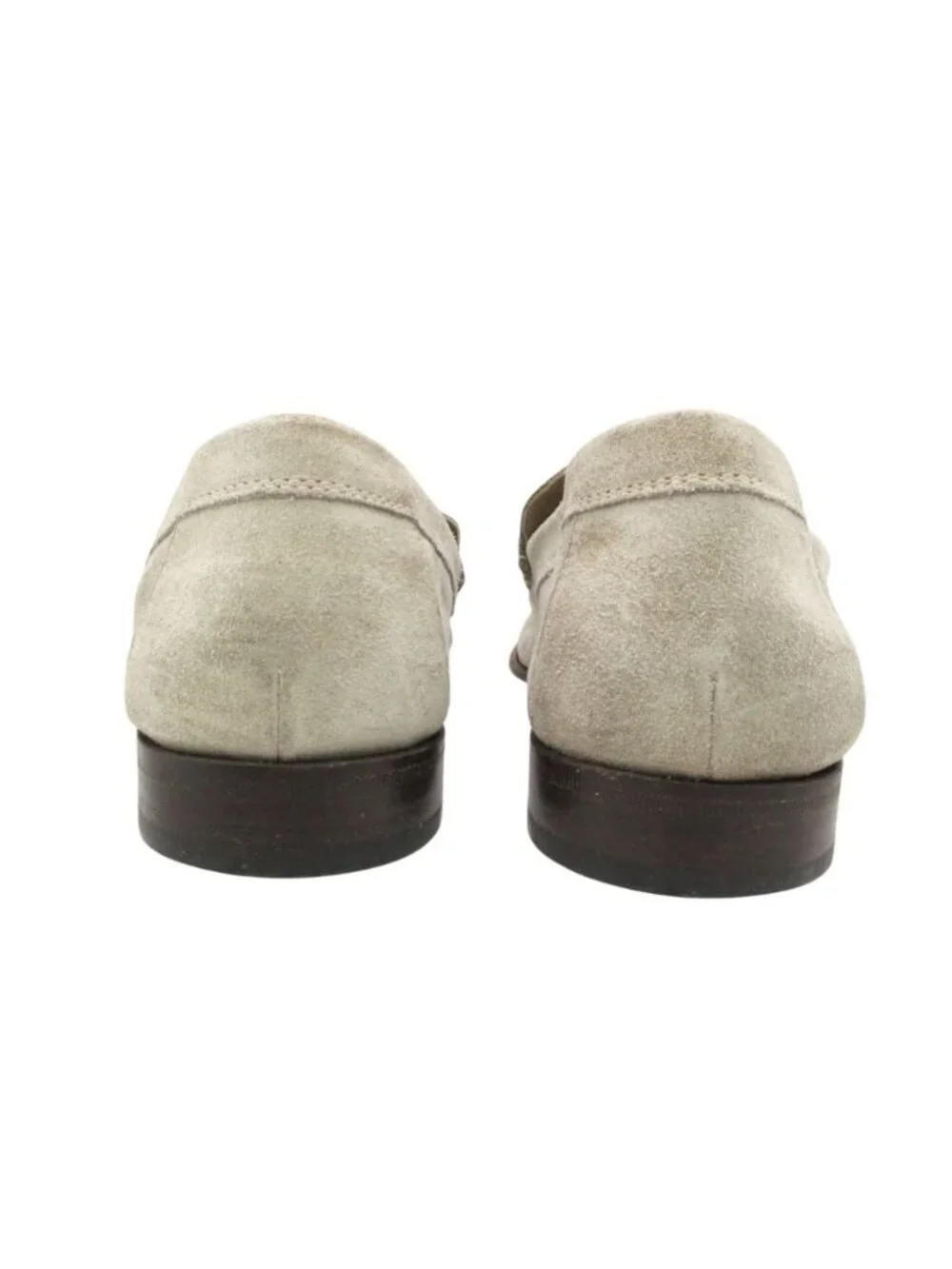 Dolce & Gabbana Loafers Bit Logo Suede Leather Slip-on Shoes Pastel Green 7